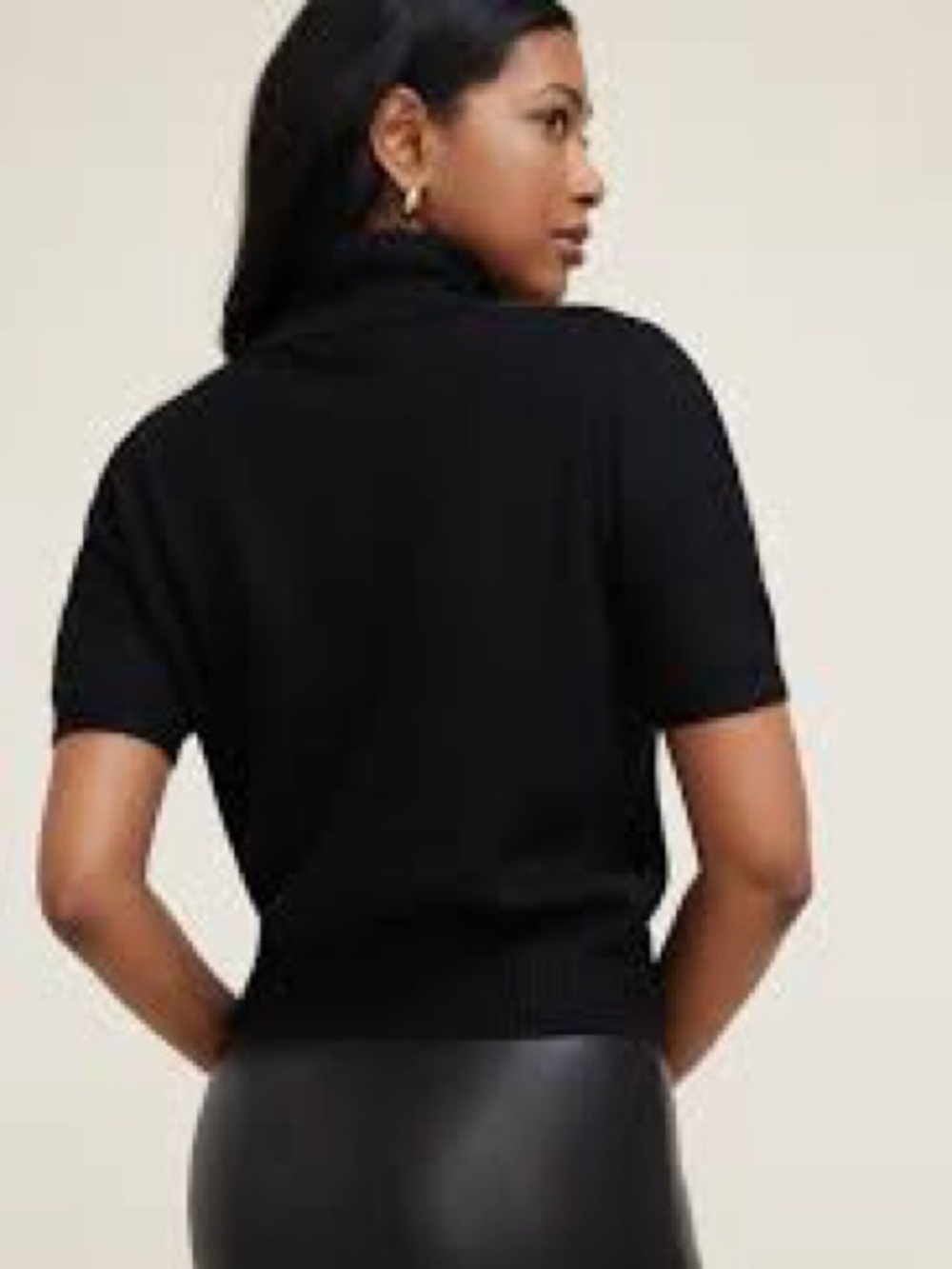Cotton Blend medium turtleneck shirt sleeve sweater
